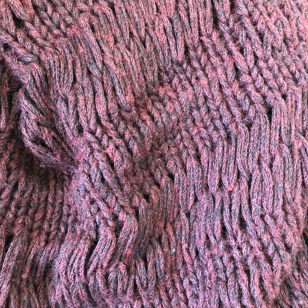 Vince Loose Knit Sweater Open Weave Marled Space D - Picture 4 of 9